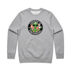 Coffee Is Universal, Alien - AS Colour Stencil Crew Grey Marle Sweatshirt Coffee Printed In Australia Sci Fi
