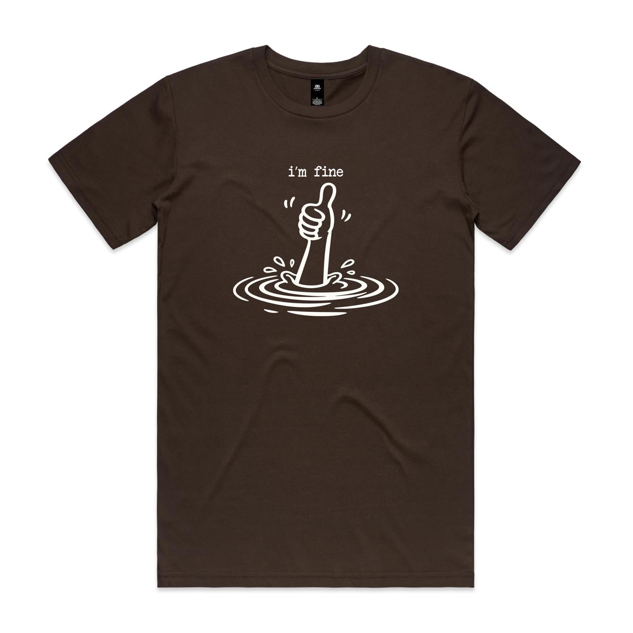 I'm Fine Drowning Thumbs Up Men's AS Colour T-shirt