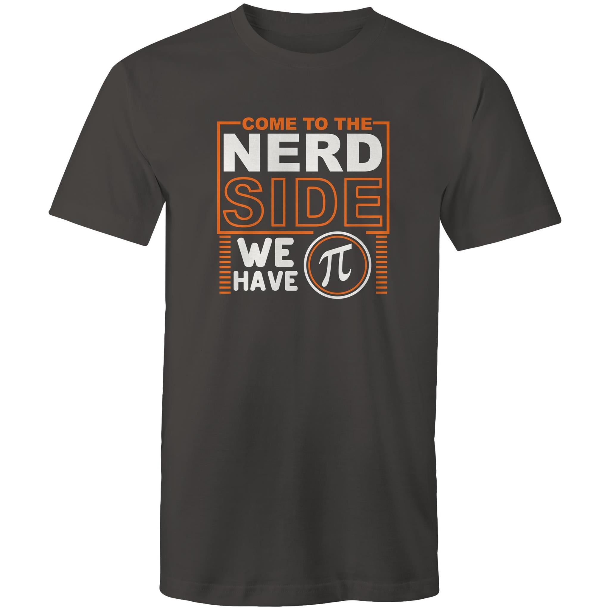 Come To The Nerd Side, We Have Pi - Mens T-Shirt Charcoal Mens T-shirt Maths Printed In Australia Sci Fi
