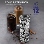 Graffiti - 20oz Tall Skinny Tumbler with Lid and Straw
