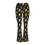 Lightning Bolts High Waist Crossover Tummy Control Flare Leggings High Waist Flare Leggings comic Printed Offshore