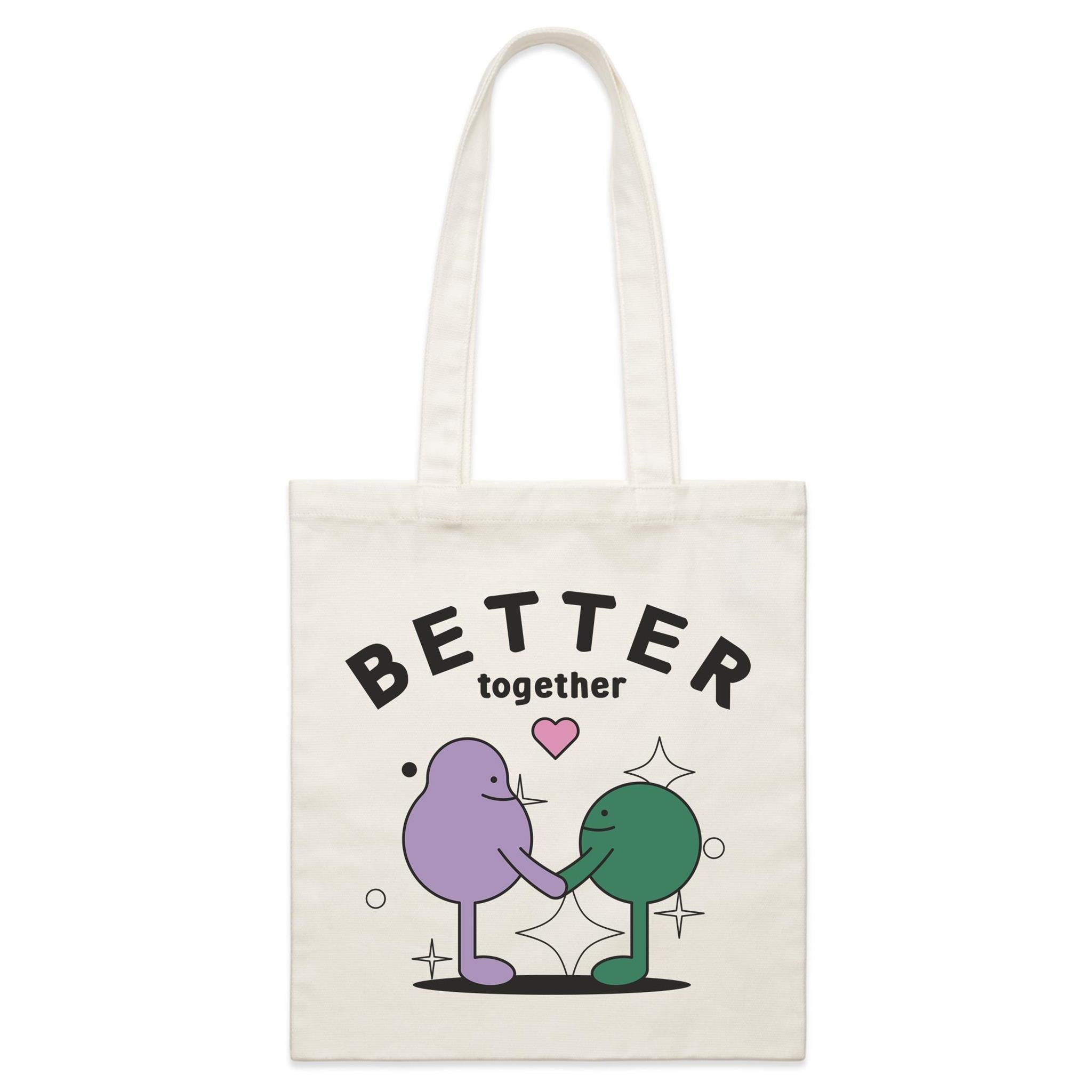 Better Together - Parcel Canvas Tote Bag Default Title Small Tote Bag Love Printed In Australia