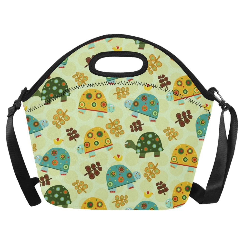 Retro Turtles - Neoprene Lunch Bag One Size Neoprene Lunch Bag Printed Offshore