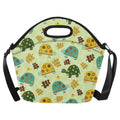 Retro Turtles Neoprene Lunch Bag One Size Neoprene Lunch Bag animal Ocean Printed Offshore