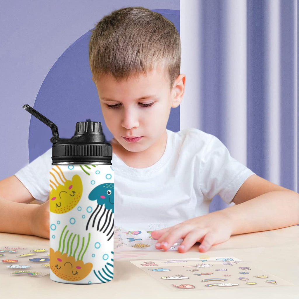 Jelly Fish Kids Water Bottle with Chug Lid (12 oz) Kids Water Bottle with Chug Lid Ocean Printed Offshore