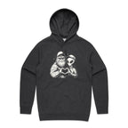 Alien Bigfoot Heart Hands - Mens Hoodie Asphalt Marle Mens Hoodie Love Printed In Australia Sci Fi