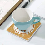 But First, Coffee - Ceramic Coasters (Square) Ceramic Coasters Coffee Printed Offshore