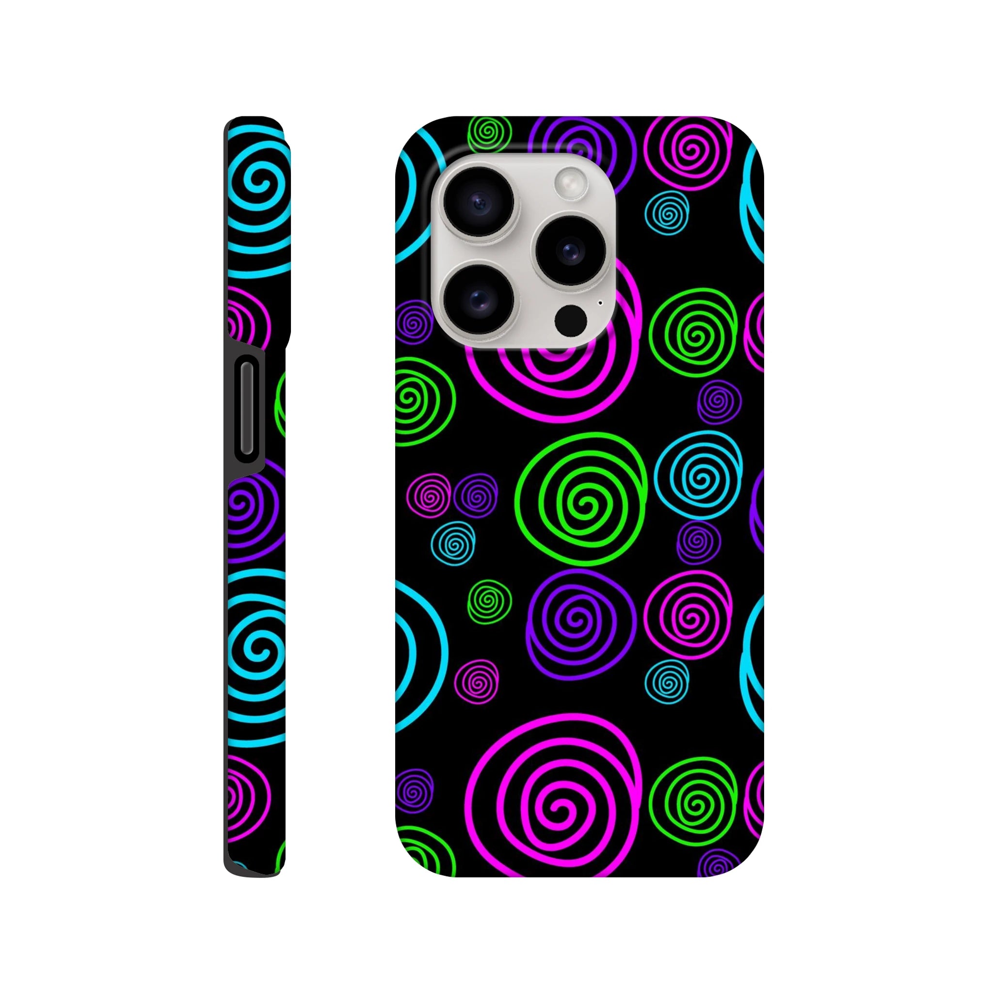 Bright Spirals - Apple iPhone Tough case iPhone 15 Pro iPhone Tough Case Globally Fulfilled