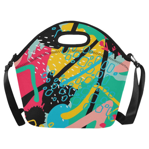 Bright And Colourful - Neoprene Lunch Bag One Size Neoprene Lunch Bag Printed Offshore