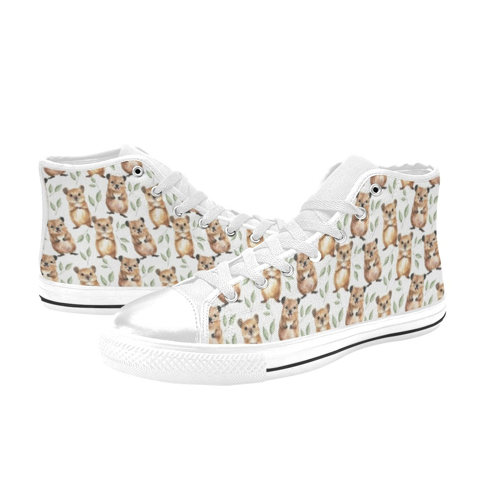 Quokkas Kids High Top Canvas Shoes Kids High Top Canvas Shoes animal Printed Offshore