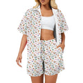 Cute Bugs Women's Windbreaker Short Set 2XL Women's Windbreaker Short Set animal Printed Offshore