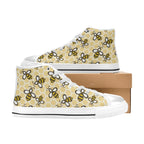 Bees - Women's High Top Canvas Shoes