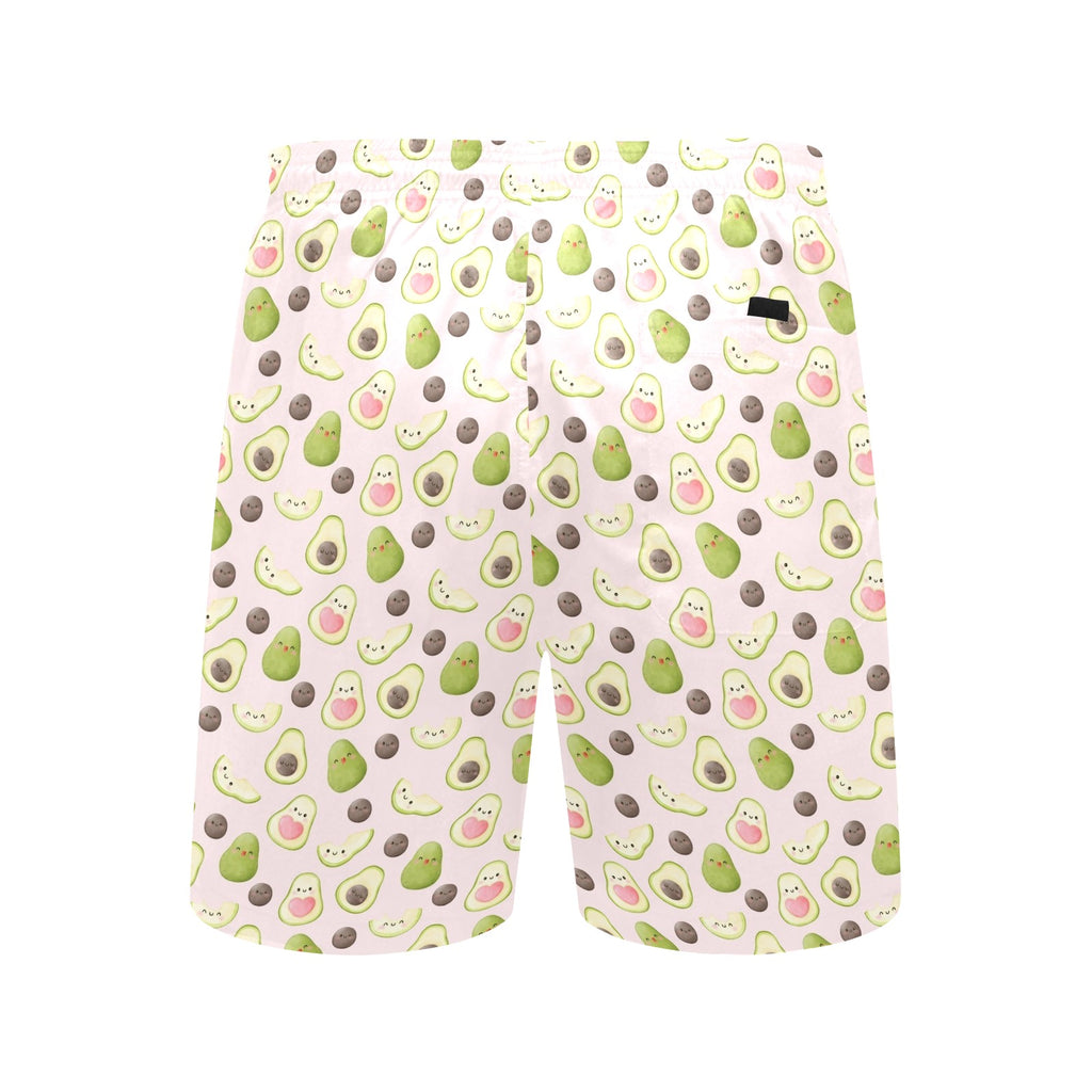 Avocado Love Men's Mid-Length Beach Shorts Men's Mid-Length Beach Shorts Food Printed Offshore