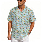 Parrots Men's Crinkle Hawaiian Shirt