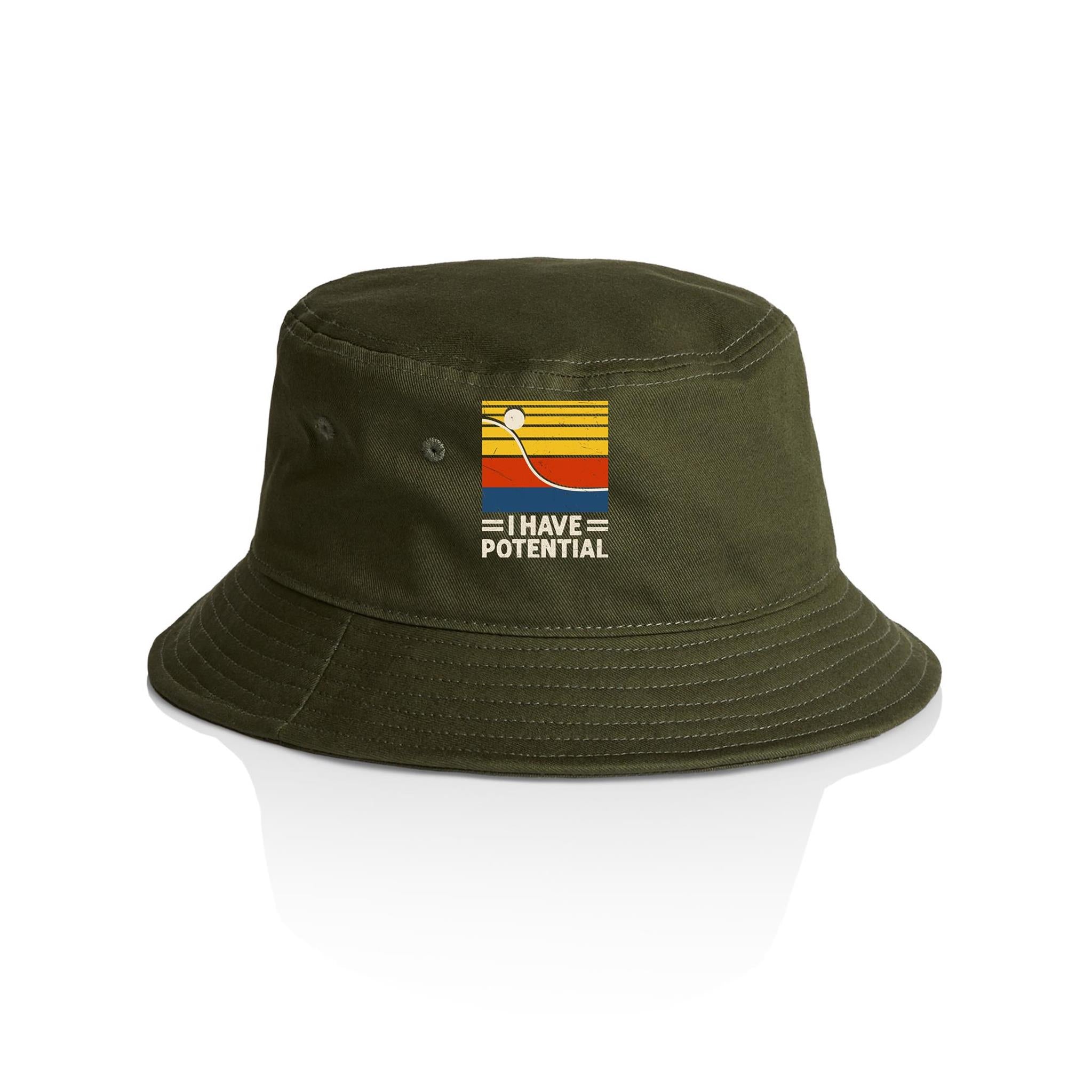 I Have Potential AS Colour Bucket Hat Army One Size As Colour Bucket Hat Printed In Australia Science