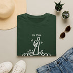 I'm Fine Drowning Thumbs Up Unisex T-shirt Unisex Adult T-shirt Globally Fulfilled Positivity