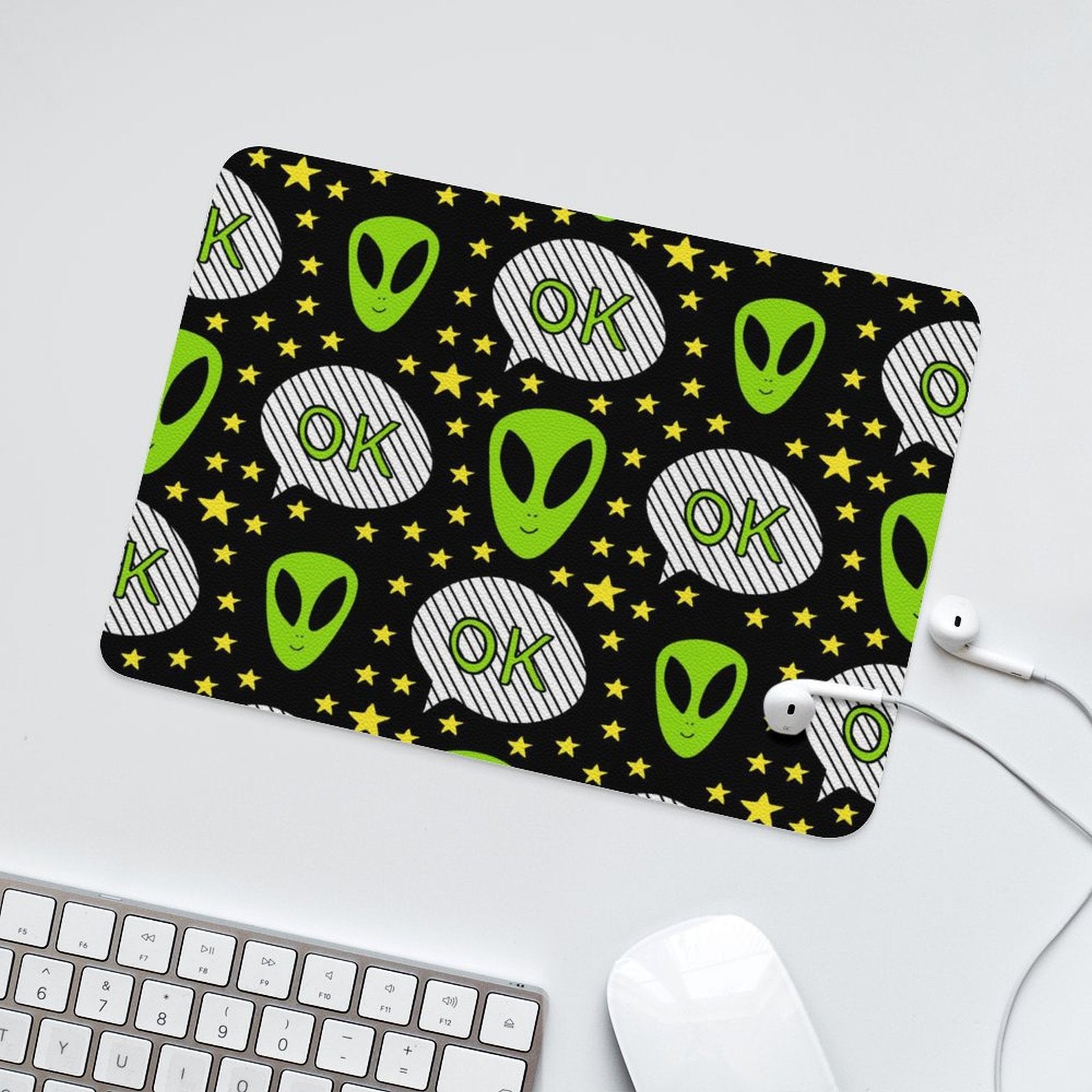 Alien OK - Leather Mouse Pad Leather Mouse Pad Printed Offshore Sci Fi