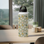 Chicken Life Stainless Steel Water Bottle, Handle Lid Stainless Steel Water Bottle With Handle Lid animal Globally Fulfilled