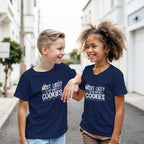 Personalised - Christmas Most Likely To - Classic Kids Crewneck T-shirt | Gildan® 5000B Navy Personalised Kids T-shirt Christmas