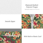Vintage Hawaiian Floral Men's Lightweight Sun Hoodie & Shorts Set Men's Lightweight Sun Hoodie & Shorts Plants Printed Offshore