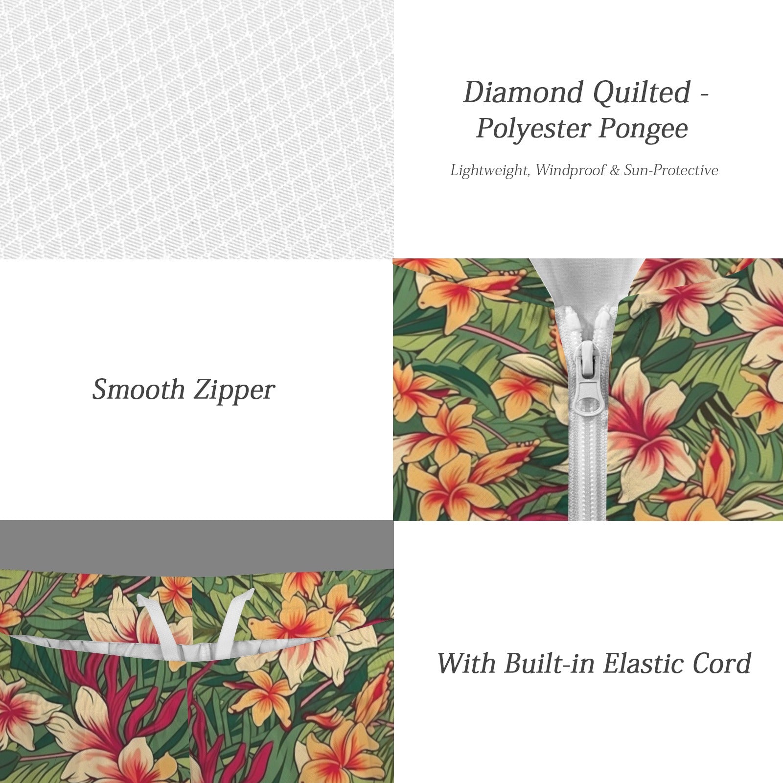 Vintage Hawaiian Floral Men's Lightweight Sun Hoodie & Shorts Set Men's Lightweight Sun Hoodie & Shorts Plants Printed Offshore