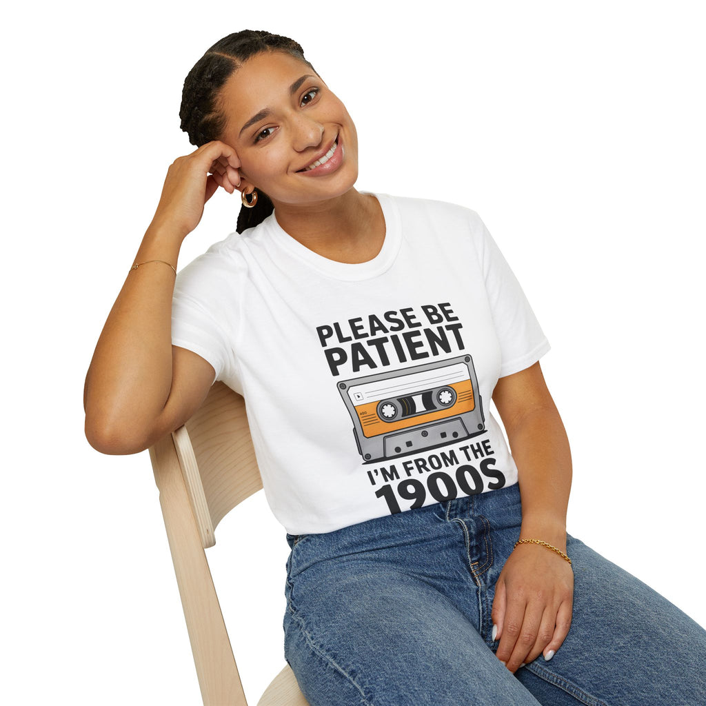 Cassette Tape, Please Be Patient, I'm From The 1900's Unisex Softstyle T-Shirt Unisex Adult T-shirt Australian Printer Music