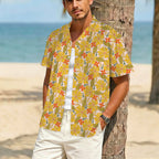 Trippy Floral Men's Crinkle Hawaiian Shirt