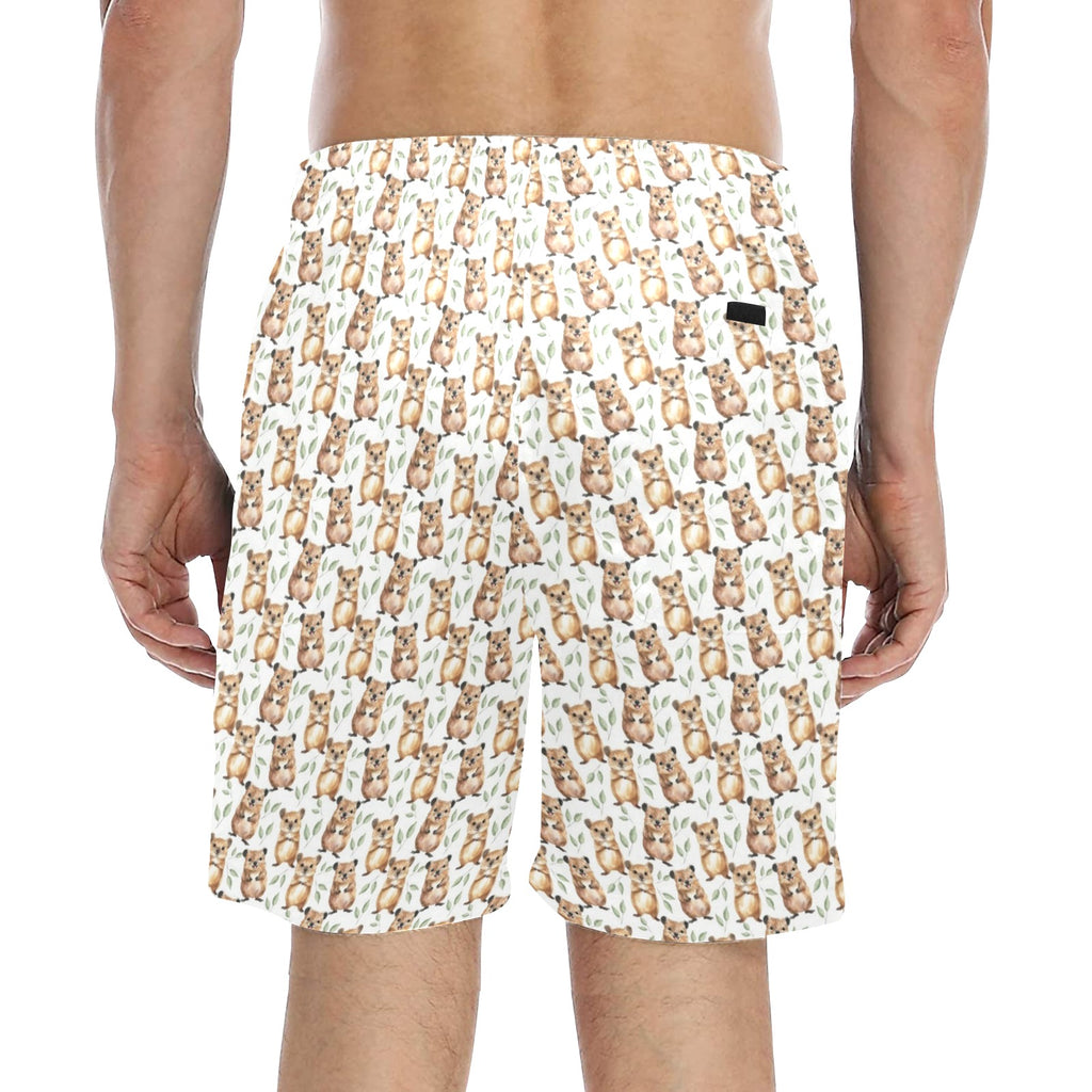 Quokkas Men's Mid-Length Beach Shorts Men's Mid-Length Beach Shorts animal Printed Offshore