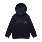 Music Notes - Kids Hoodie Navy Kids Hoodie Printed In Australia