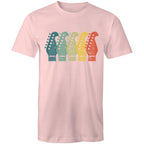 Guitar Headstocks - Mens T-Shirt Pink Mens T-shirt Music Printed In Australia
