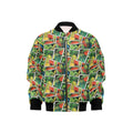Tropical Comic Book Style Kids Bomber Jacket