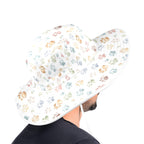 Paw Print Wide Brim Bucket Hat Wide Brim Bucket Hat animal Printed Offshore