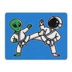 Karate Alien And Astronaut Leather Mouse Pad Leather Mouse Pad Printed Offshore Sci Fi Space