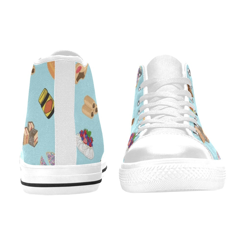 Classic Aussie Food Icons Men's High Top Canvas Shoes Men's Classic High Top Canvas Shoes Australia Food Printed Offshore