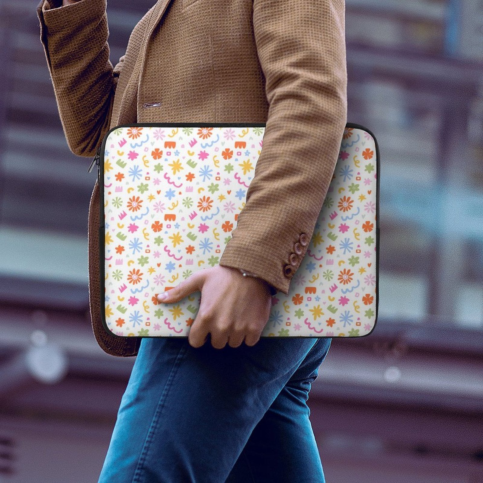 Colourful Abstract Shapes - Laptop Sleeve (Multiple Sizes)