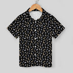 Chess Pattern Kids Youth Short Sleeve Button Up Shirt