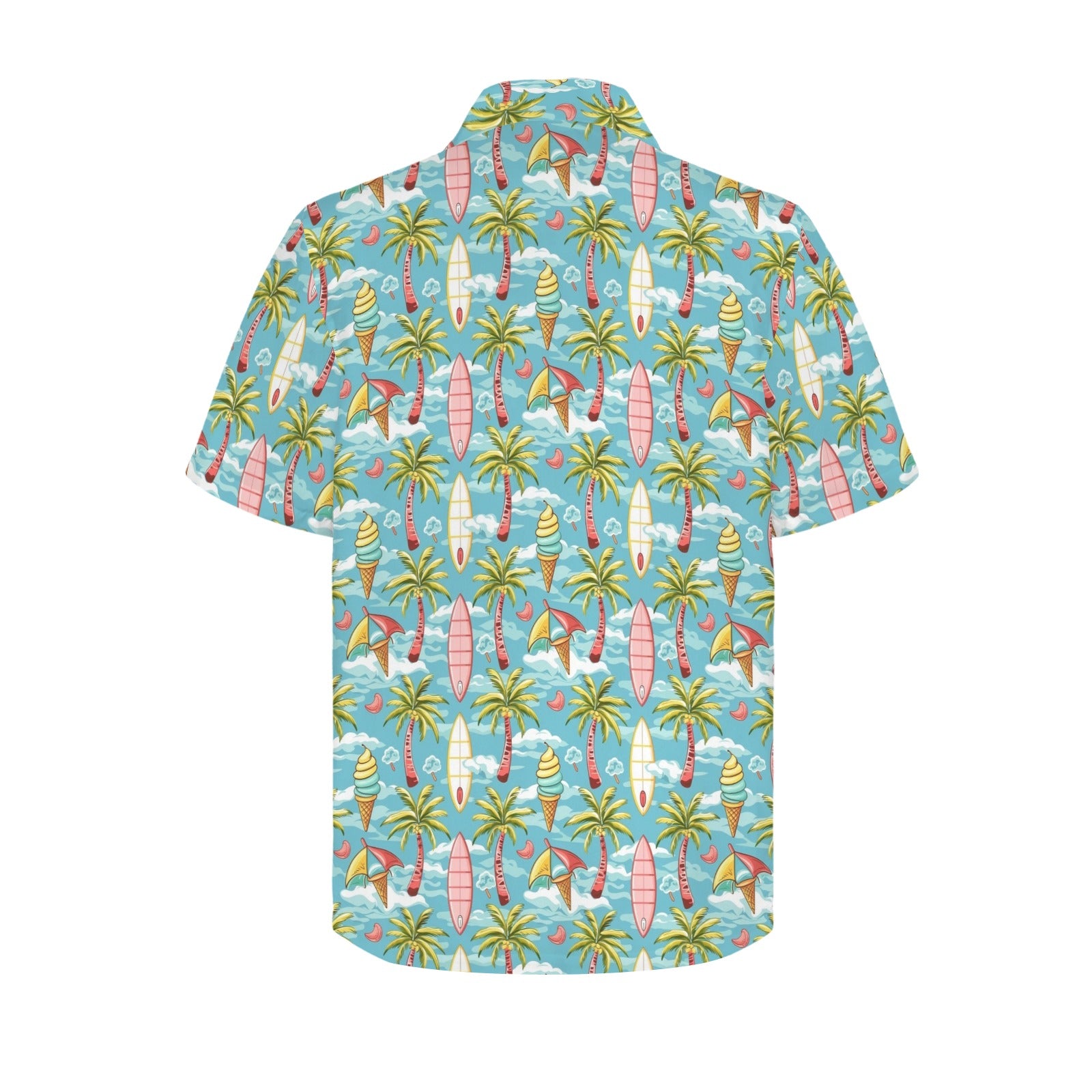 Summer Surf - Men's Short Sleeve Hawaiian Shirt Men's Hawaiian Shirt (New) Printed Offshore Surf