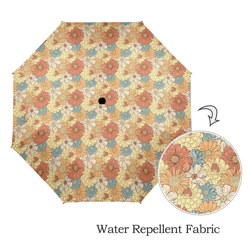 Vintage Retro Floral Umbrella Umbrella Plants Printed Offshore