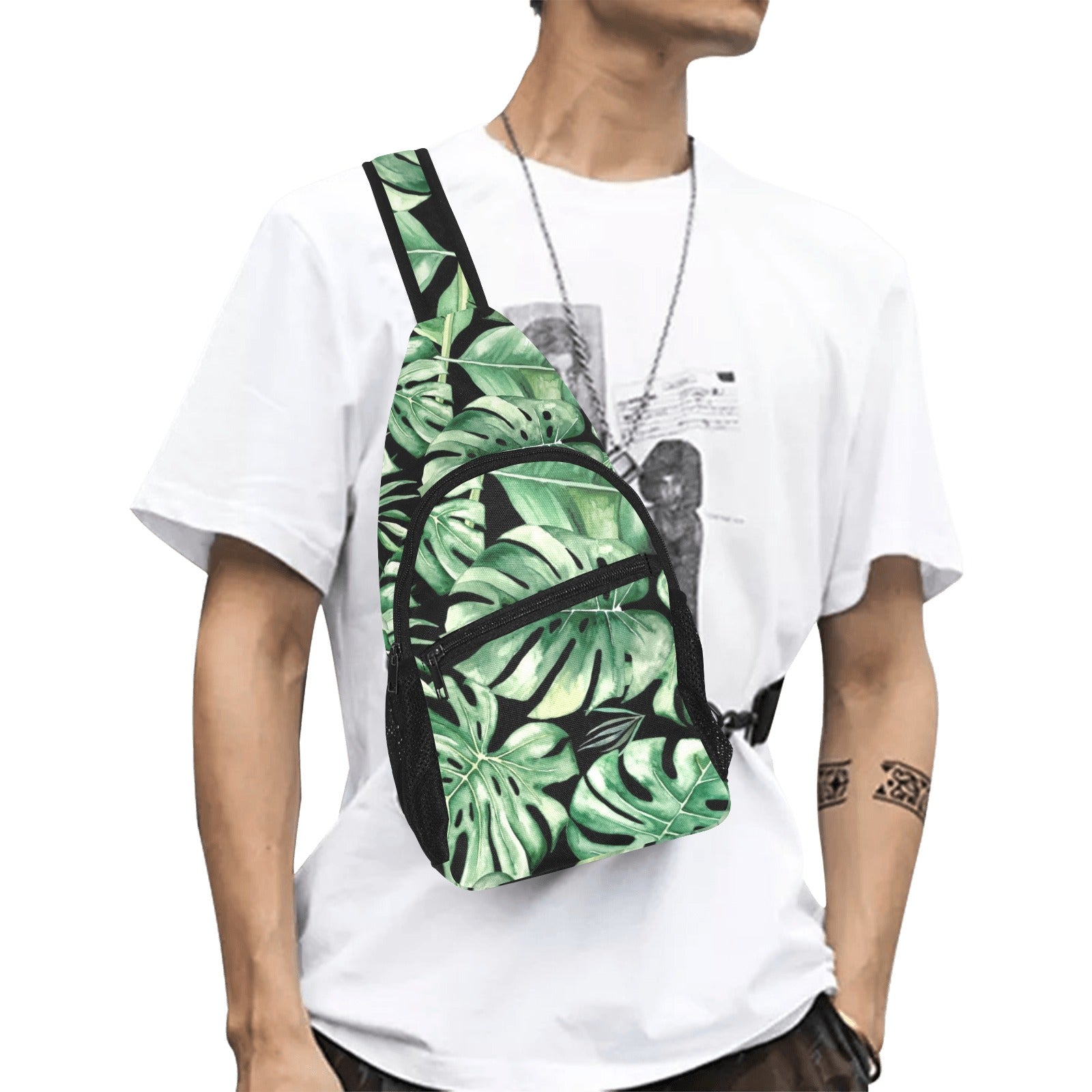 Jungle Leaves - Chest Bag