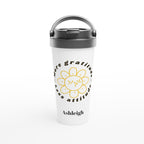 More Gratitude Less Attitude - White 15oz Stainless Steel Travel Mug Default Title Travel Mug Globally Fulfilled