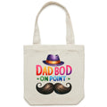 Dad Bod On Point Canvas Tote Bag Default Title Tote Bag Dad Printed In Australia