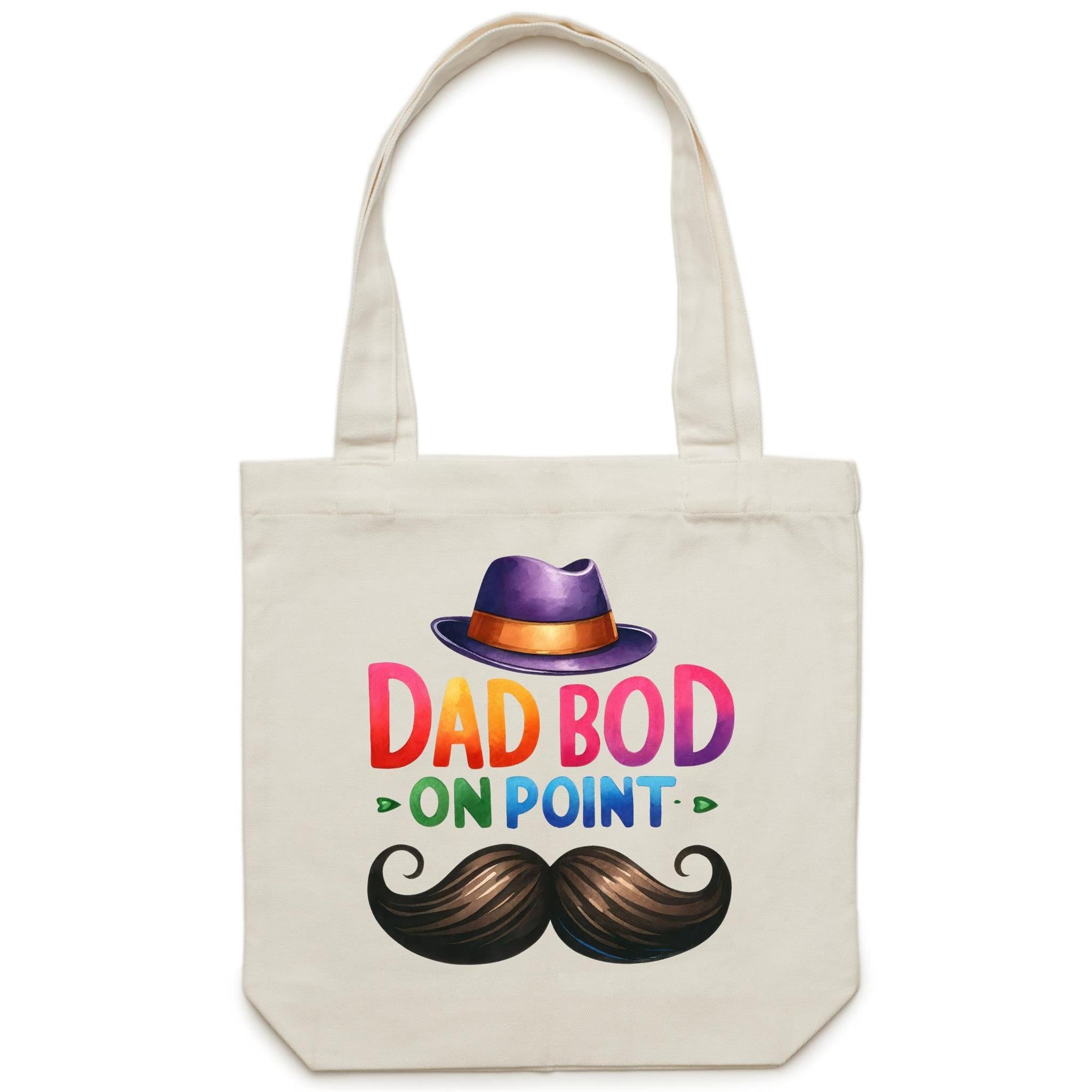 Dad Bod On Point - Canvas Tote Bag Default Title Tote Bag Dad Printed In Australia