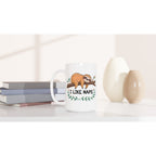 Sloth, I Like Naps - White 15oz Ceramic Mug 15oz Mug animal Globally Fulfilled