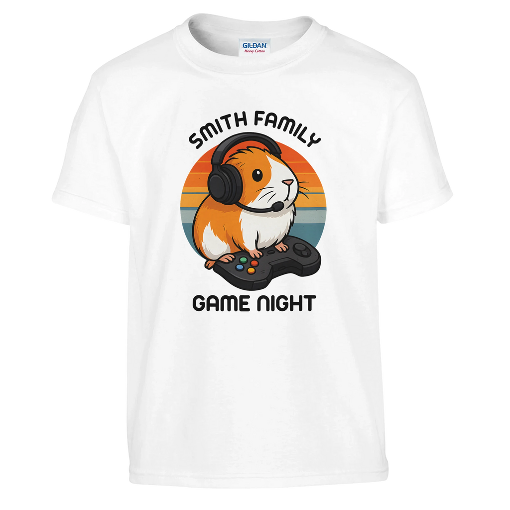Family Game Night - Personalised Kids T-shirt White Personalised Kids T-shirt