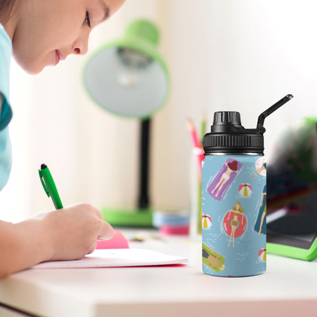 Beach Float - Kids Water Bottle with Chug Lid (12 oz) Kids Water Bottle with Chug Lid Printed Offshore Summer Surf