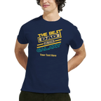 Personalised - The Best Dad In The Galaxy - Heavyweight Unisex Crewneck T-shirt | Gildan® 5000 Personalised T-shirt (Up to 5XL) customise Dad Globally Fulfilled personalise Sci Fi Space