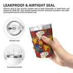 Comic Book Explosions Small Stainless Steel Travel Mug Cup 12oz/350ml Small Travel Mug comic Printed Offshore