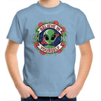 Believe In Yourself, Alien - Kids Youth T-shirt Carolina Blue Kids Youth T-shirt Motivation Positivity Printed In Australia Sci Fi