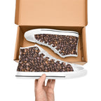 Coffee Beans - Men's High Top Canvas Shoes