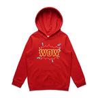 Wow - Kids Hoodie Red Kids Hoodie Printed In Australia